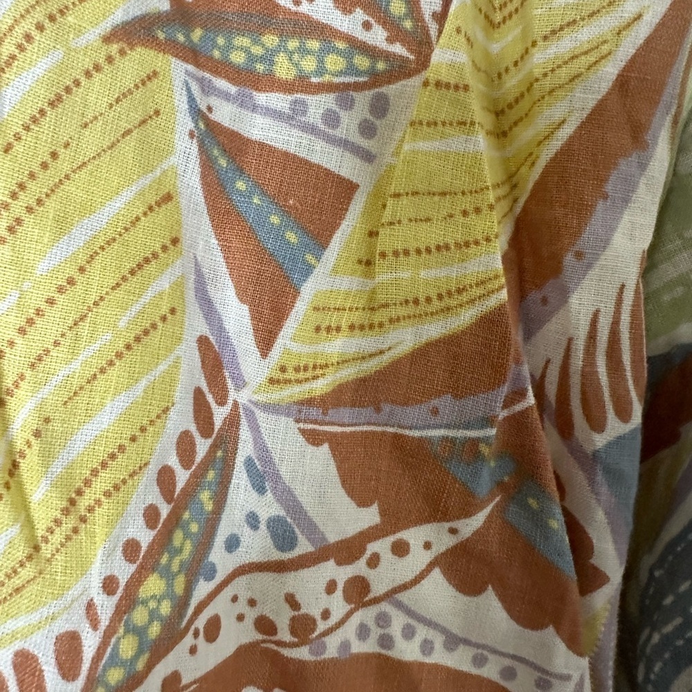 Coastal Wide Leg L 100% Linen Pants Beachy Boho Resort Euro Tropical Cali FL - Picture 5 of 14